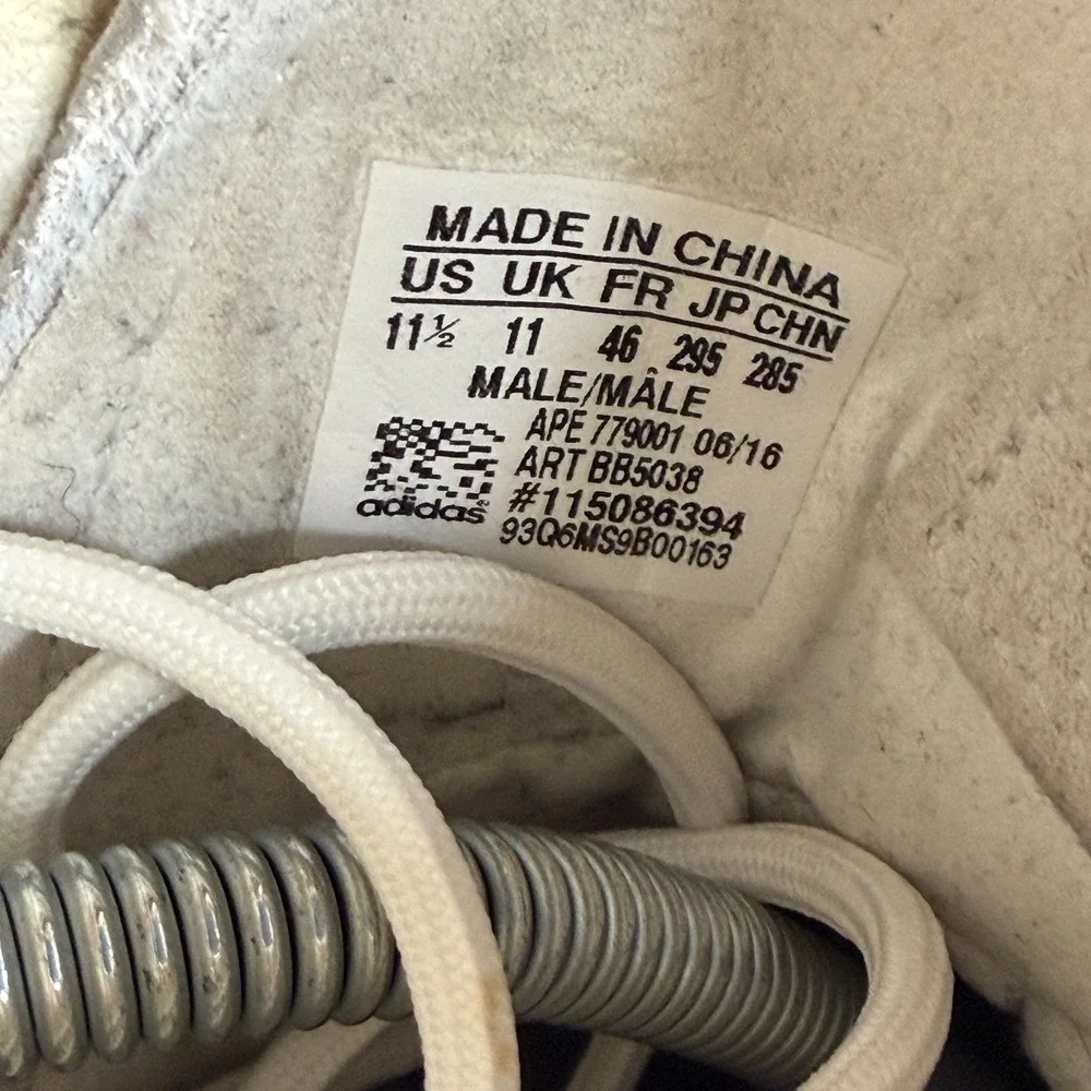 Size 11.5 Adidas‎ Tubular Invader Strap High Top Off White Mens Sneakers BB5038